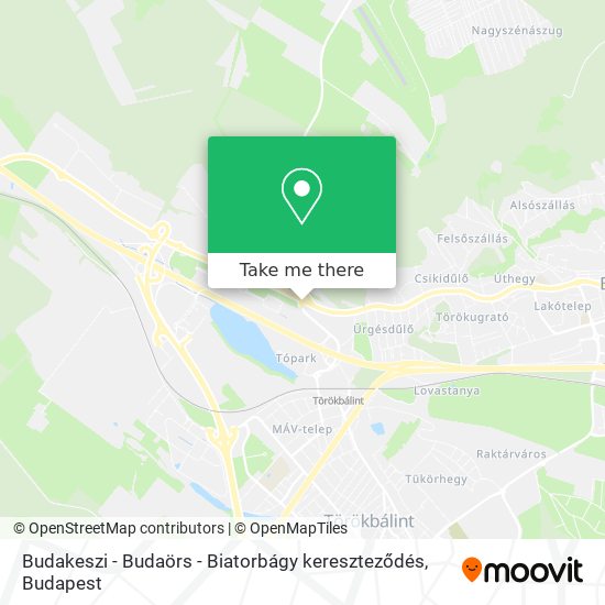 Budakeszi - Budaörs - Biatorbágy kereszteződés map