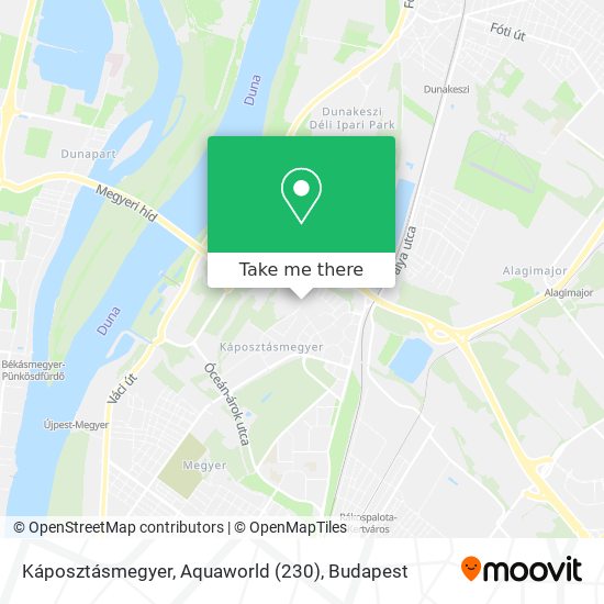 Káposztásmegyer, Aquaworld (230) map
