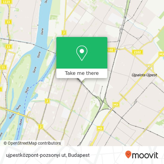 ujpestközpont-pozsonyi ut map