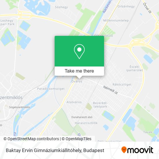 Baktay Ervin Gimnáziumkiállítóhely map