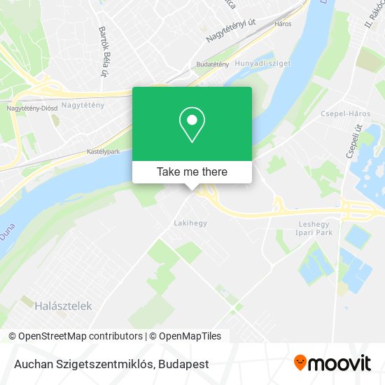 Auchan Szigetszentmiklós map