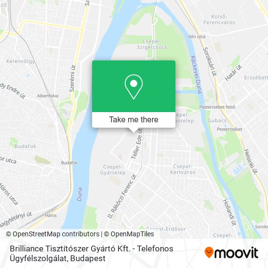 Brilliance Tisztítószer Gyártó Kft. - Telefonos Ügyfélszolgálat map