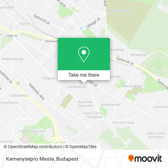 Kemenysepro Meste map