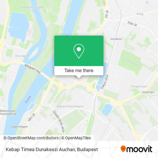 Kebap Timea Dunakeszi Auchan map