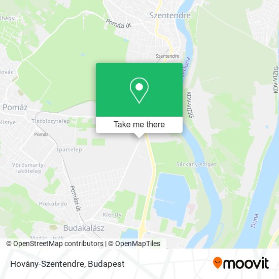 Hovány-Szentendre map