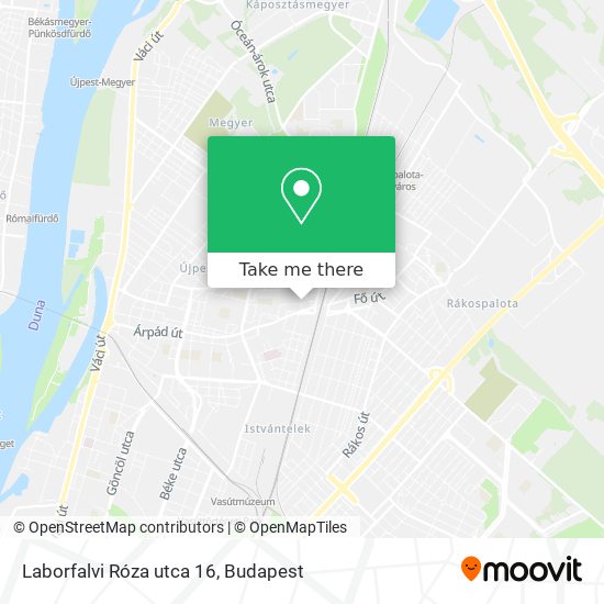 Laborfalvi Róza utca 16 map