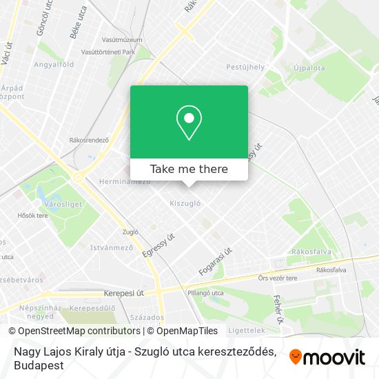 Nagy Lajos Kiraly útja - Szugló utca kereszteződés map