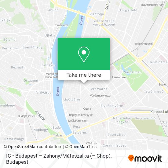 IC • Budapest – Záhony / Mátészalka (– Chop) map