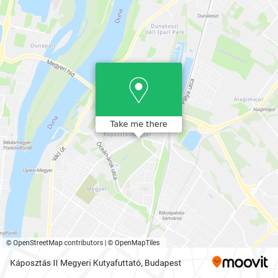 Káposztás II Megyeri Kutyafuttató map