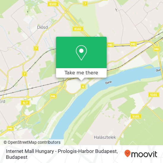 Internet Mall Hungary - Prologis-Harbor Budapest map