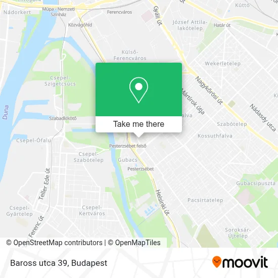 Baross utca 39 map