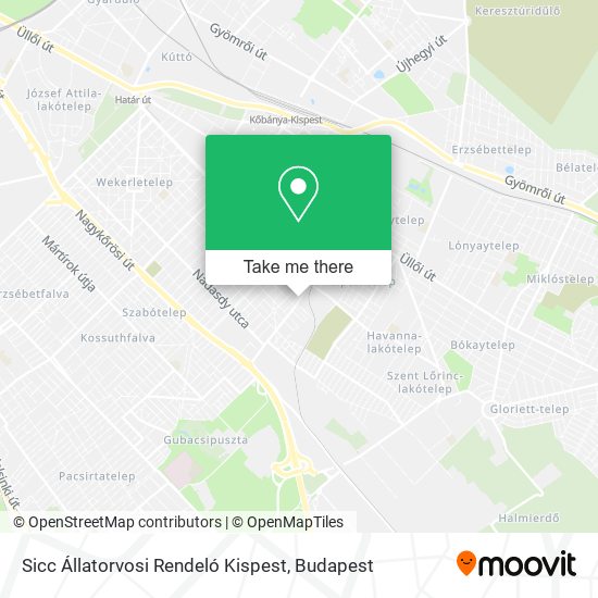 Sicc Állatorvosi Rendeló Kispest map