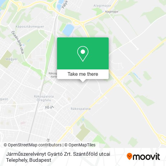 Járműszerelvényt Gyártó Zrt. Szántőföld utcai Telephely map