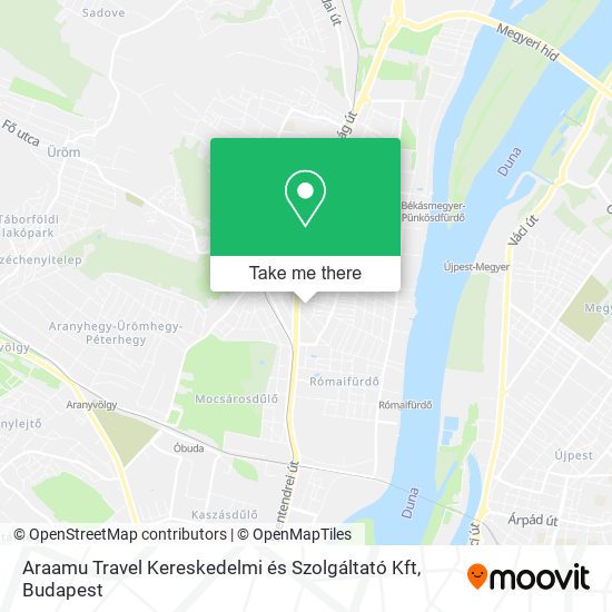 Araamu Travel Kereskedelmi és Szolgáltató Kft map