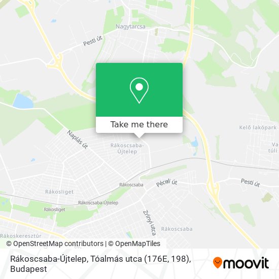 Rákoscsaba-Újtelep, Tóalmás utca (176E, 198) map