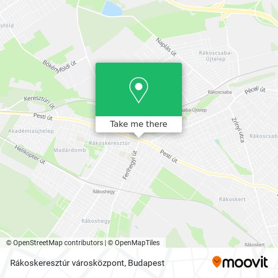 Rákoskeresztúr városközpont map