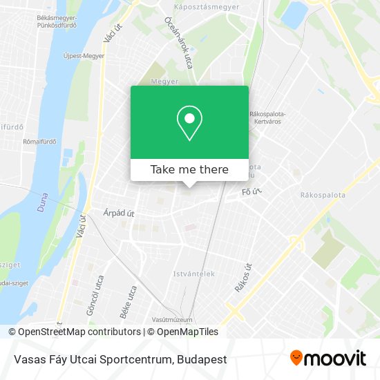Vasas Fáy Utcai Sportcentrum map