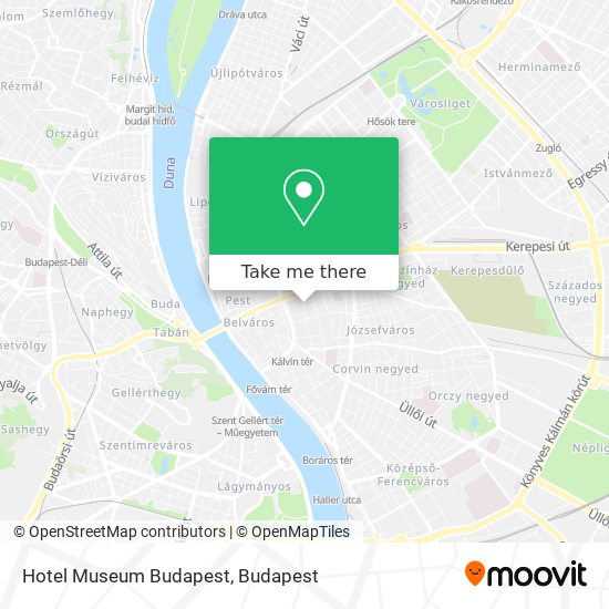 Hotel Museum Budapest map