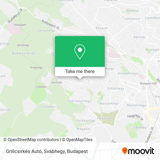 Grillcsirkés Autó, Svábhegy map