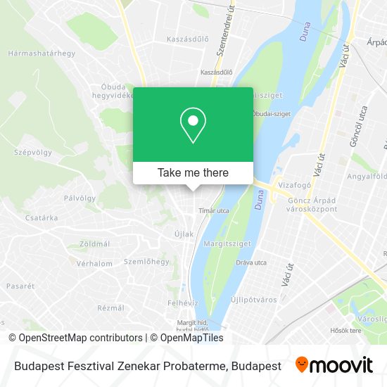 Budapest Fesztival Zenekar Probaterme map