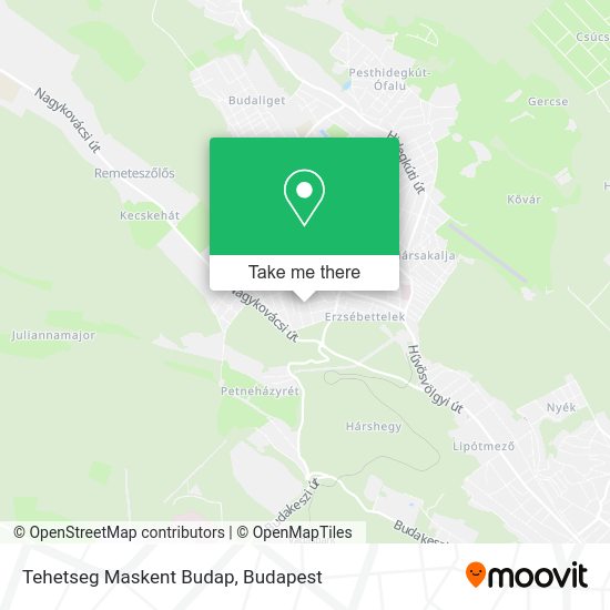 Tehetseg Maskent Budap map