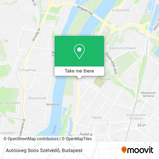 Autóüveg Soós Szélvédő map