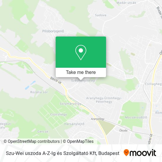 Szu-Wei uszoda A-Z-Ig és Szolgáltató Kft map