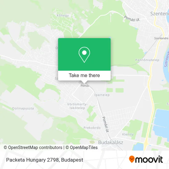 Packeta Hungary 2798 map