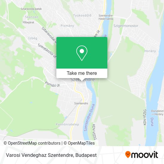 Varosi Vendeghaz Szentendre map