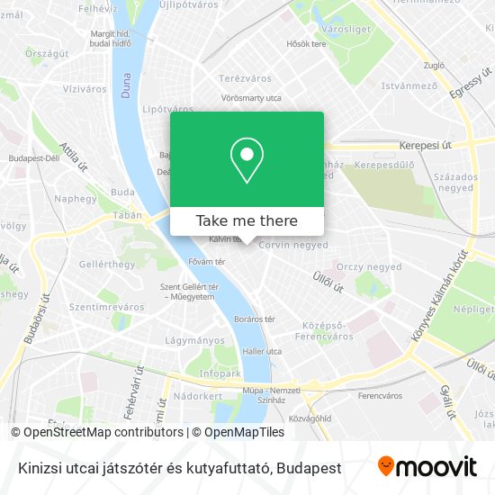 Kinizsi utcai játszótér és kutyafuttató map