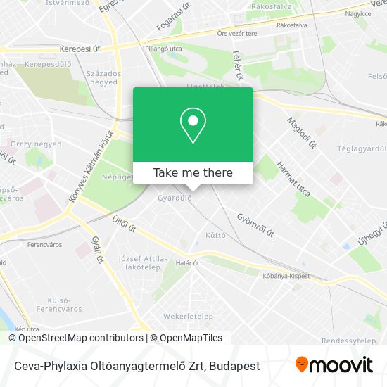 Ceva-Phylaxia Oltóanyagtermelő Zrt map