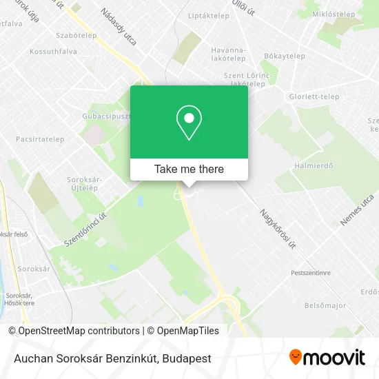 Auchan Soroksár Benzinkút map