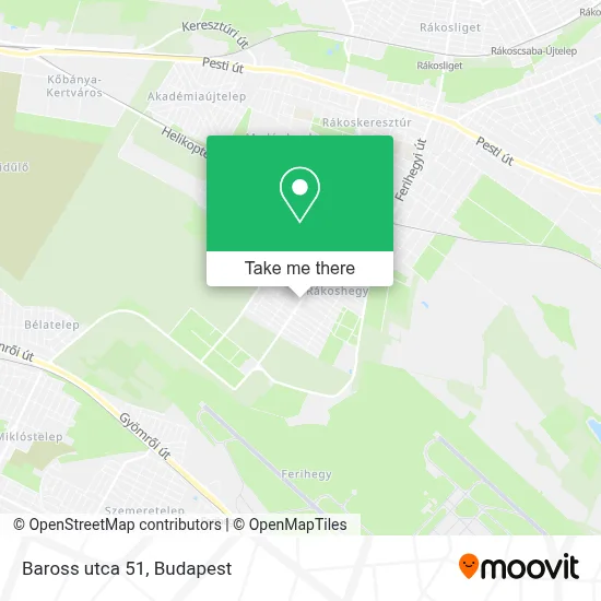 Baross utca 51 map