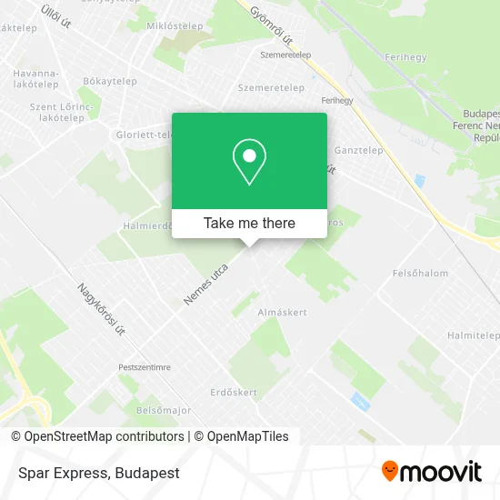 Spar Express map