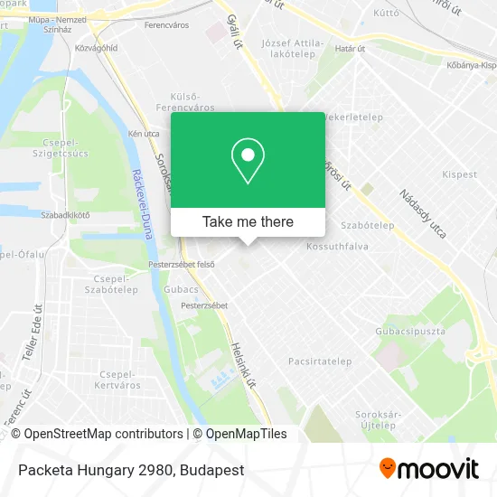 Packeta Hungary 2980 map