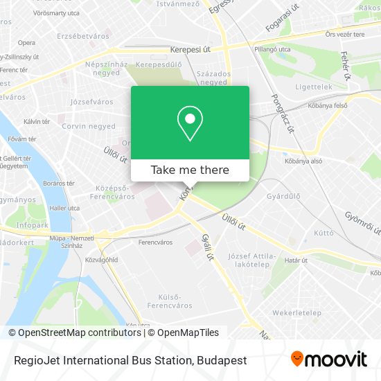 RegioJet International Bus Station map