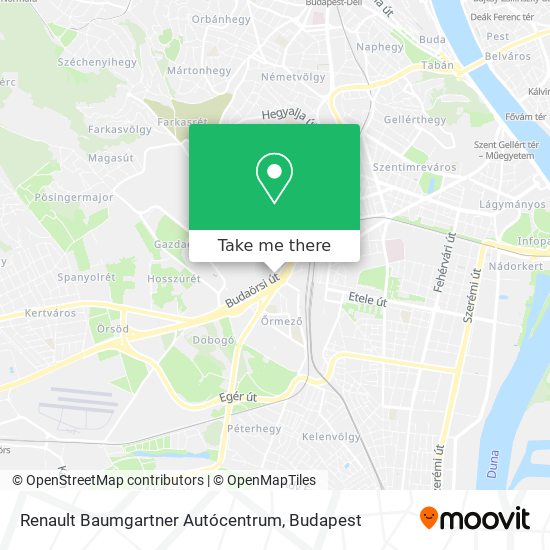 Renault Baumgartner Autócentrum map