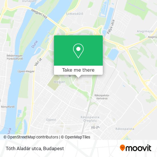 Tóth Aladár utca map