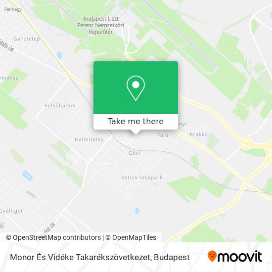 Monor És Vidéke Takarékszövetkezet map