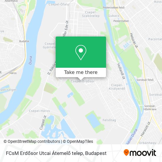 FCsM Erdősor Utcai Átemelő telep map