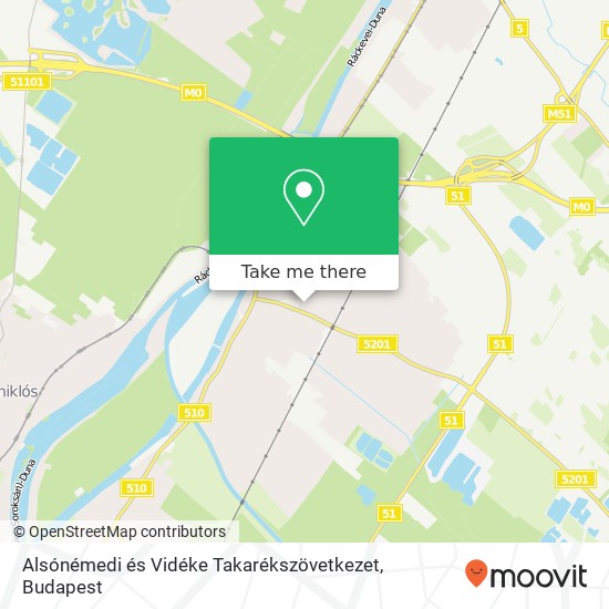 Alsónémedi és Vidéke Takarékszövetkezet map