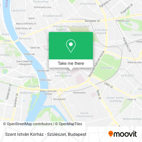 Szent István Kórház - Szülészet map