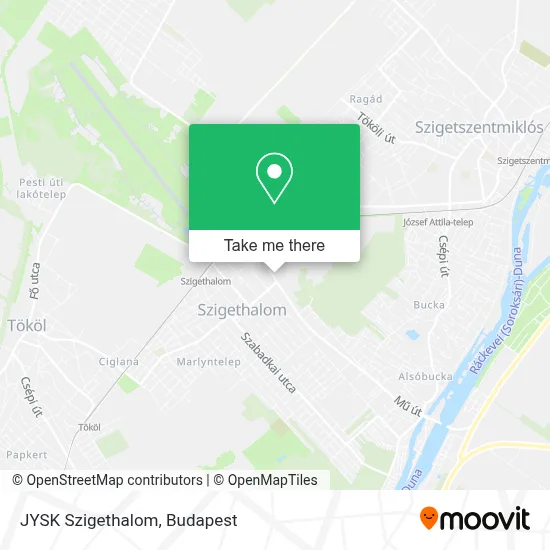 JYSK Szigethalom map