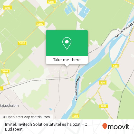 Invitel, Invitech Solution ,átvitel és hálózat HQ map