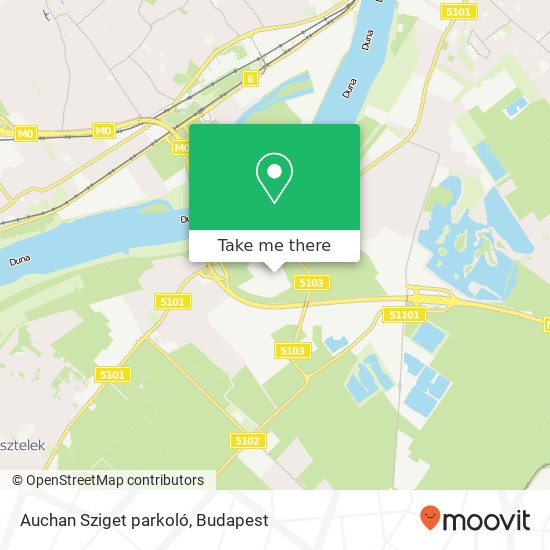 Auchan Sziget parkoló map