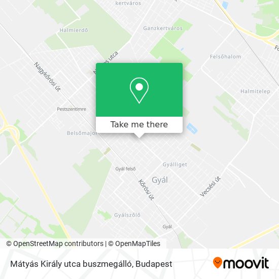 Mátyás Király utca buszmegálló map
