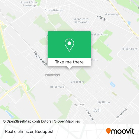 Reál élelmiszer map