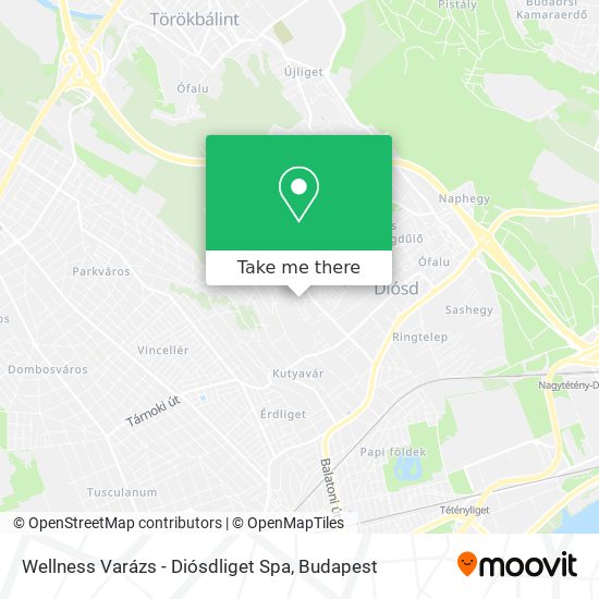 Wellness Varázs - Diósdliget Spa map