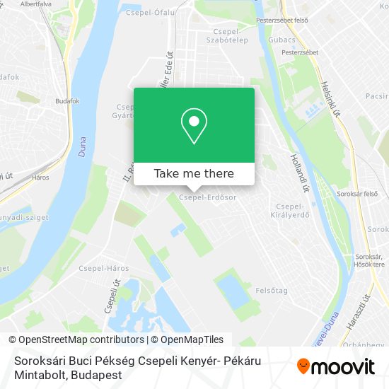 Soroksári Buci Pékség Csepeli Kenyér- Pékáru Mintabolt map