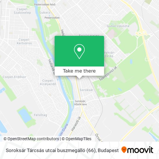 Soroksár Tárcsás utcai buszmegálló (66) map